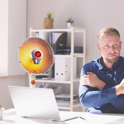 Stufa Piantana a Carbonio - Ventilatore Aria Calda Oscillante 90°, Riscaldamento Rapido 500W/1000W, Sicura Antiribaltamento, Regolazione Potenza per Casa e Ufficio