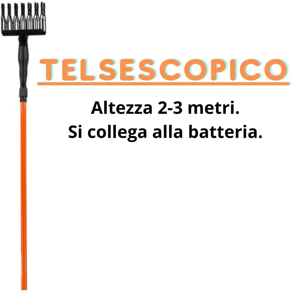 Abbacchiatore per Olive a Batteria, Scuotitore Elettrico Telescopico con Batteria 12V 400W