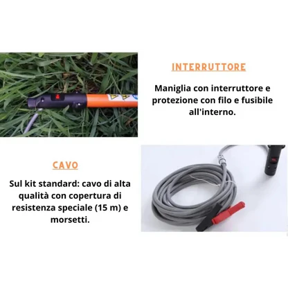 Abbacchiatore per Olive a Batteria, Scuotitore Elettrico Telescopico con Batteria 12V 400W