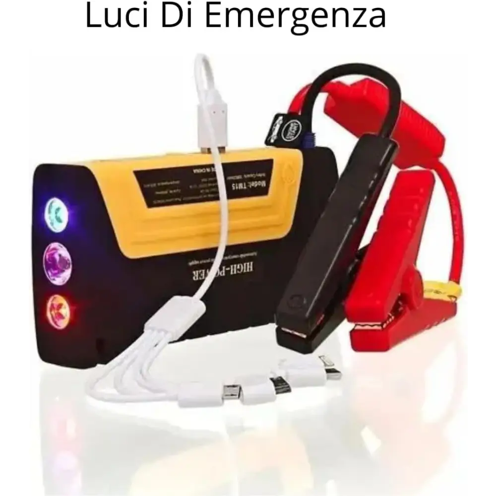 Avviatore di Emergenza Portatile con Batteria 15000 mAh, Booster Avviamento Auto