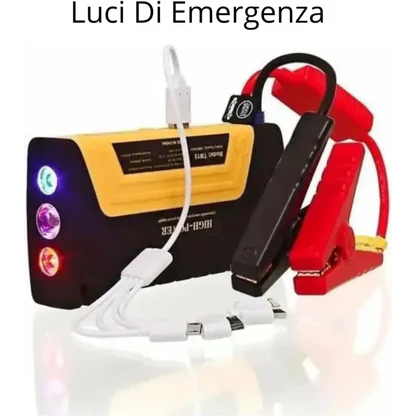Avviatore di Emergenza Portatile con Batteria 15000 mAh, Booster Avviamento Auto