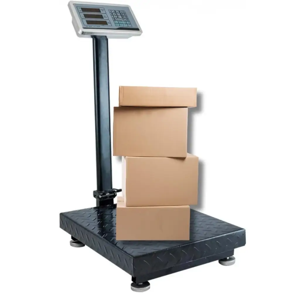 Bilancia Digitale Elettronica Professionale da 300 Kg con Display, Bilancia Industriale Ricaricabile per Utilizzo in Negozi, Abitazioni, Aziende.