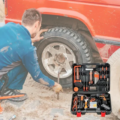 Cassetta Attrezzi Completa, Attrezzi da Lavoro 126 Pezzi Piu Trapano Avviatore.