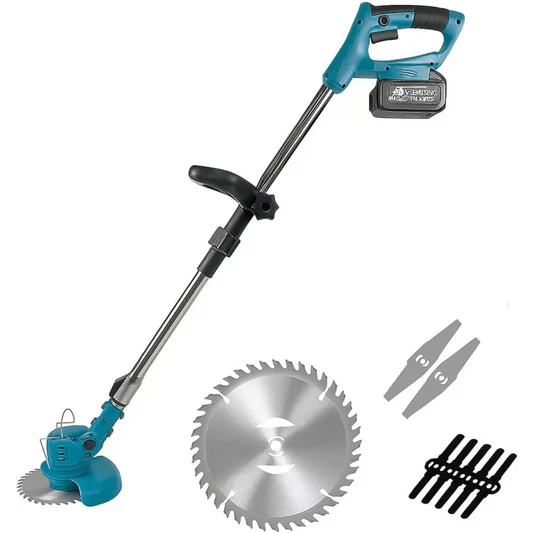 Decespugliatore Elettrico a Batteria 48V con 2 Batterie | Tagliabordi 3 in 1 Potente per Erba, Arbusti e Bordure