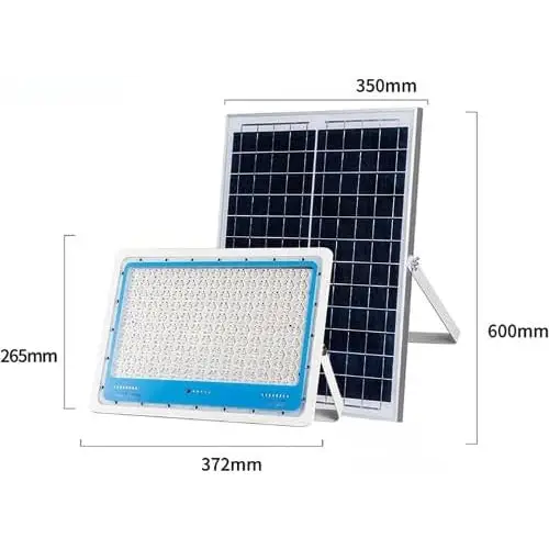 Faretto Led Esterno con Pannello Solare, Faro a Led da Giardino 1000w