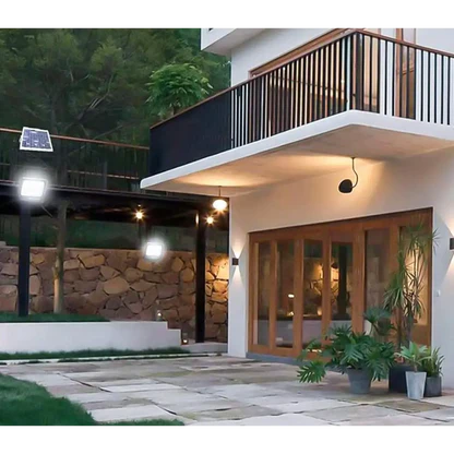 Faro LED Esterno 500W con Pannello Solare, Luce Solare 208 Potenti LED