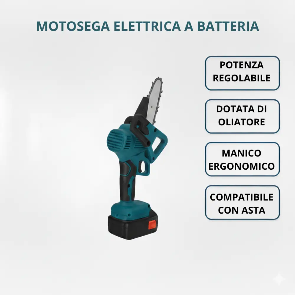 Forbici da Potatura a Batteria + Mini Motosega Elettrica con 2 Batterie 48v.