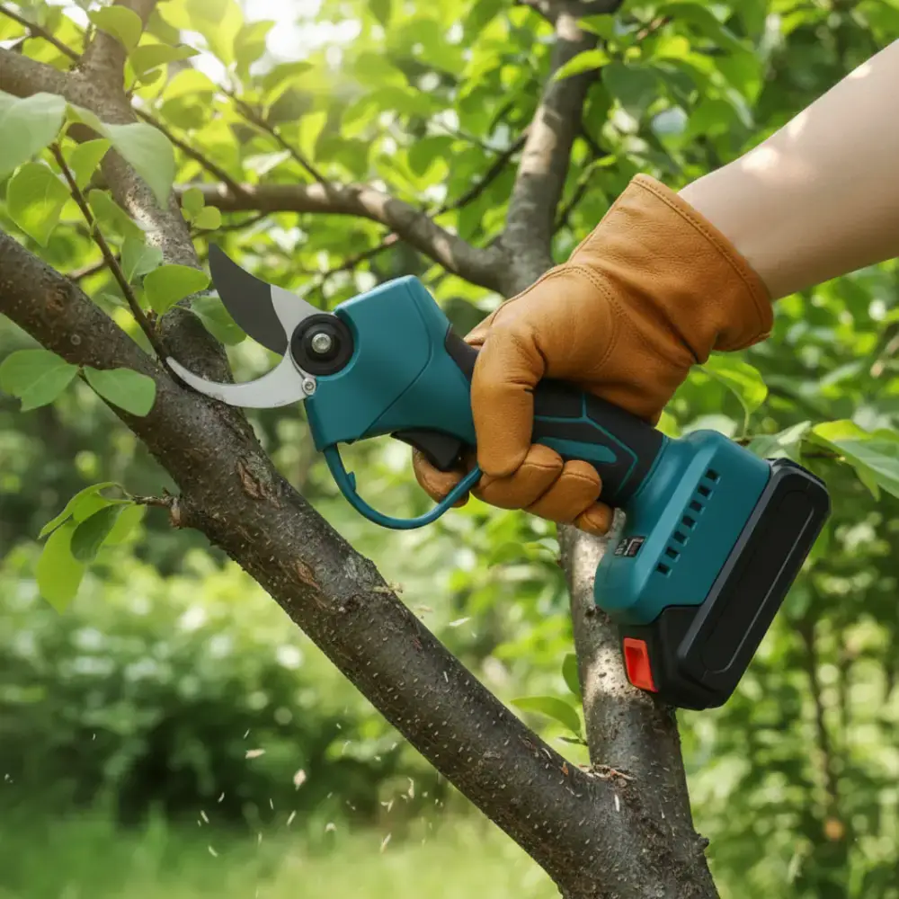 Forbici Potatura con 2 Batterie da 48V Trincia Rami