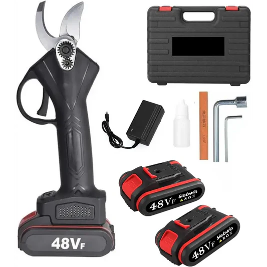 Forbici Potatura con 2 Batterie da 48V Trincia Rami