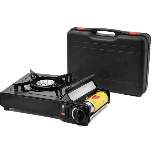 Fornello da Campeggio a Gas Portatile con Valigetta – Sicuro e Facile da Trasportare