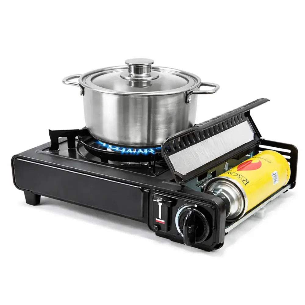 Fornello da Campeggio a Gas Portatile con Valigetta – Sicuro e Facile da Trasportare