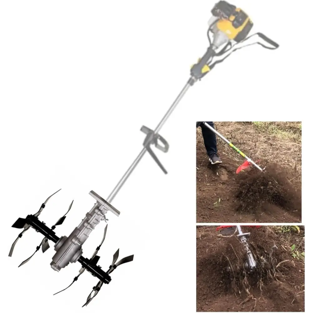 Gruppo Zappette per Decespugliatore e Motozappa, Fresa con Ingranaggio a 9 Denti, Tubo Ø26 mm - Strumenti Professionali per Orti e Giardini