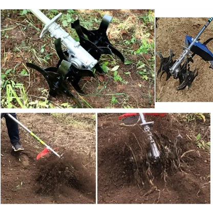 Gruppo Zappette per Decespugliatore e Motozappa, Fresa con Ingranaggio a 9 Denti, Tubo Ø26 mm - Strumenti Professionali per Orti e Giardini