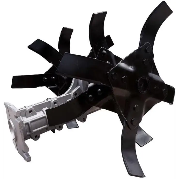 Gruppo Zappette per Decespugliatore e Motozappa, Fresa con Ingranaggio a 9 Denti, Tubo Ø26 mm - Strumenti Professionali per Orti e Giardini