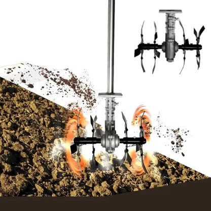 Gruppo Zappette per Decespugliatore e Motozappa, Fresa con Ingranaggio a 9 Denti, Tubo Ø26 mm - Strumenti Professionali per Orti e Giardini