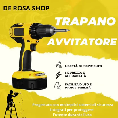 Kit 3 in 1 Trapano Avvitatore Avvitatore a Impulsi Smerigliatrice a Batteria