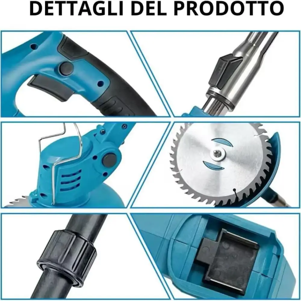 Kit Potatura 3 in 1 a Batteria 36V con 2 Batterie, Forbice Elettrica + Mini Motosega 6 con Oliatore + Decespugliatore Elettrico, Strumenti da Giardino con Accessori e Caricatore Inclusi