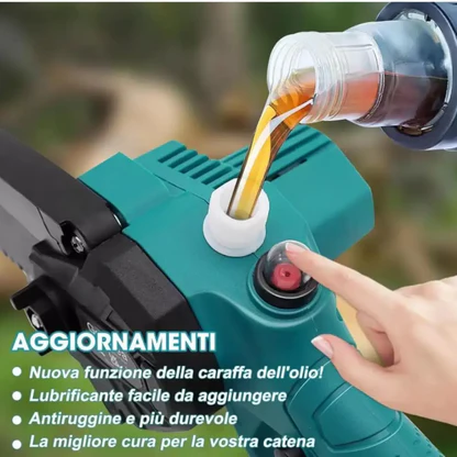 Kit Potatura 3 in 1 a Batteria 36V con 2 Batterie, Forbice Elettrica + Mini Motosega 6 con Oliatore + Decespugliatore Elettrico, Strumenti da Giardino con Accessori e Caricatore Inclusi