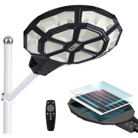 Lampione Solare Led Esterno, Lampione da Giardino 1000Watt forma Ufo