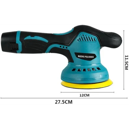 Lucidatrice Auto Orbitale, Kit Professionale con 2 Batterie, Spugna da 125 mm, 8 Velocità Regolabili