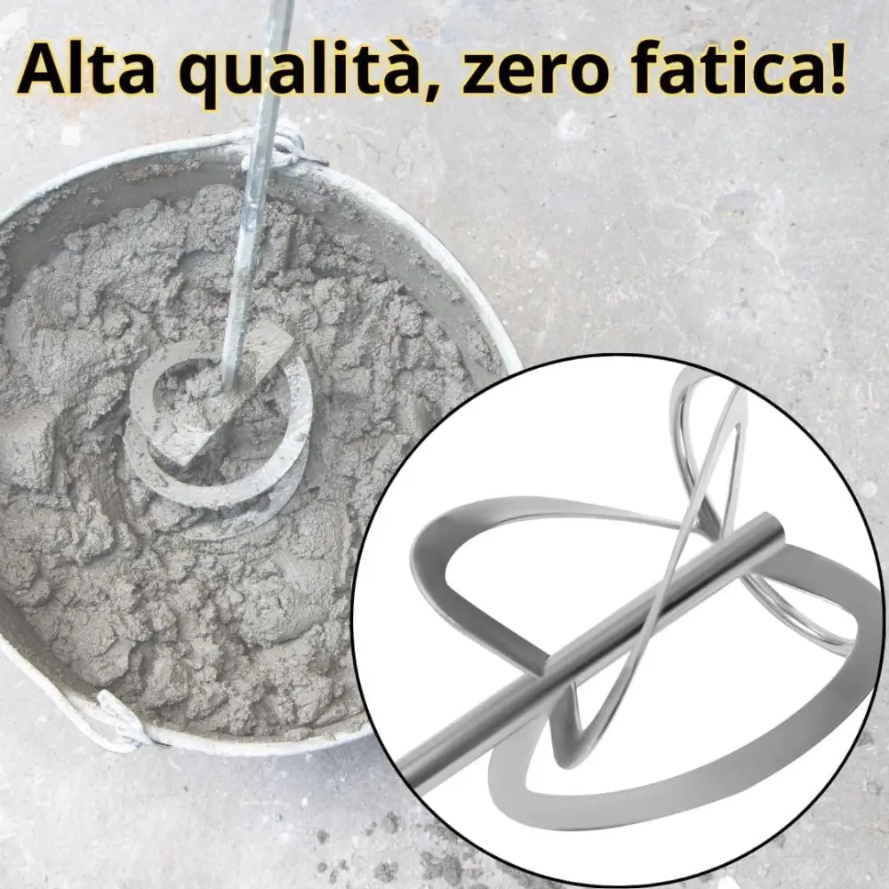 Miscelatore per Malta e Cemento 1600W con 6 Velocità e Attacco M14 + Livella Laser 4D a 16 Linee con Raggio Verde Autolivellante, Kit Professionale 2 in 1.