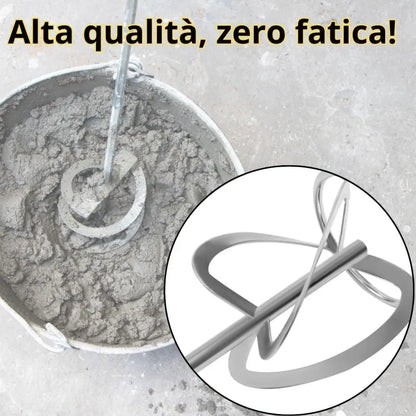 Miscelatore per Malta e Cemento 1600W con 6 Velocità e Attacco M14 + Livella Laser 4D a 16 Linee con Raggio Verde Autolivellante, Kit Professionale 2 in 1.