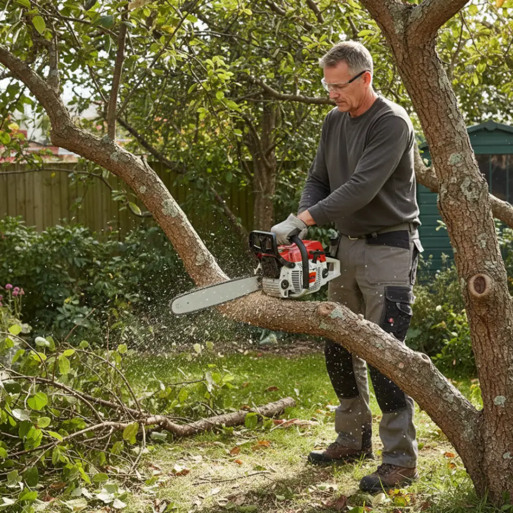 Motosega a Scoppio 52cc con Motore 2 Tempi, Lama da 50 cm e Copricatena per Taglio Professionale Legna e Giardinaggio - DE ROSA SHOP