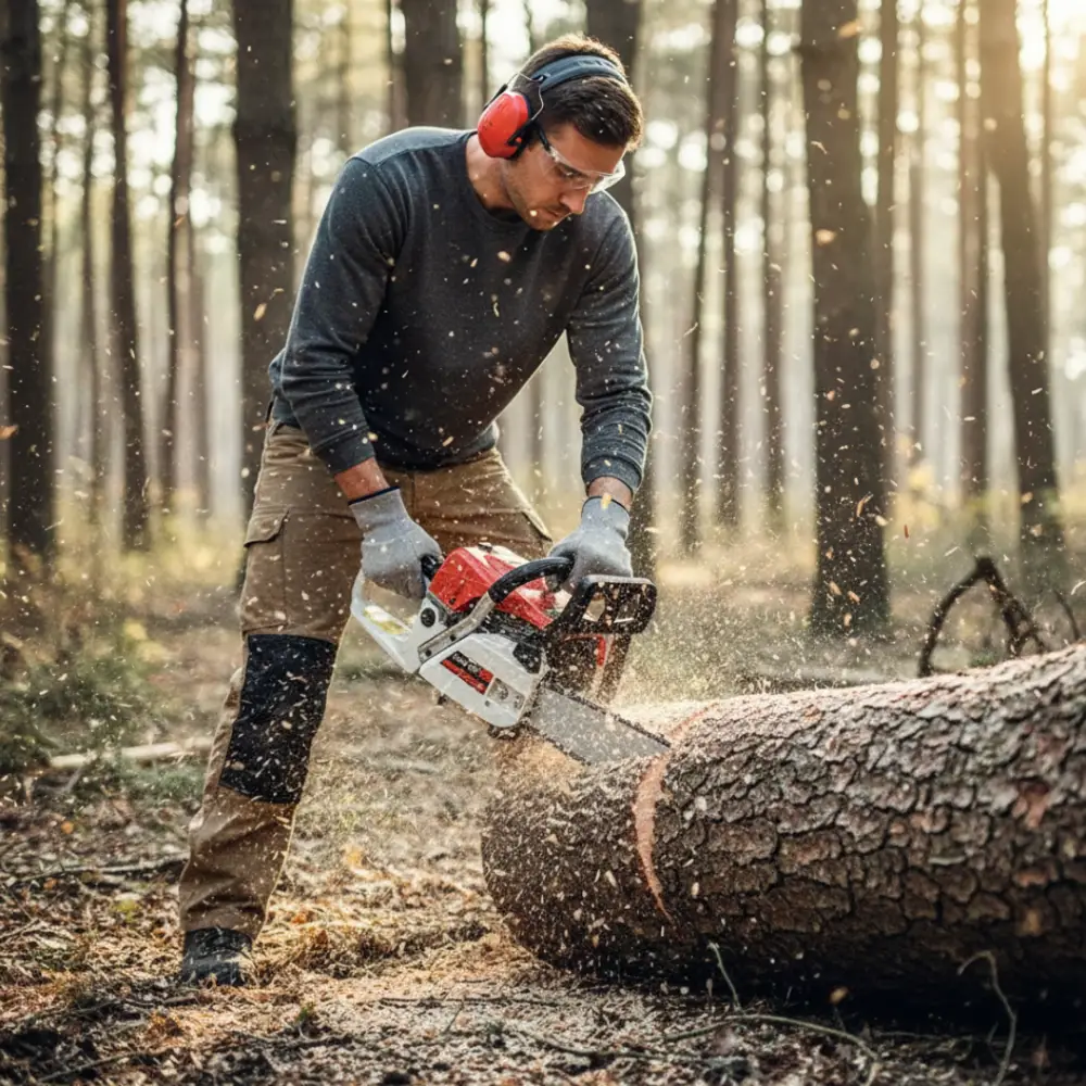 Motosega a Scoppio 52cc con Motore 2 Tempi, Lama da 50 cm e Copricatena per Taglio Professionale Legna e Giardinaggio - DE ROSA SHOP