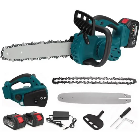 Motosega a Batteria per Potatura, Sega Elettrica 12 Pollici, con 2 Batterie