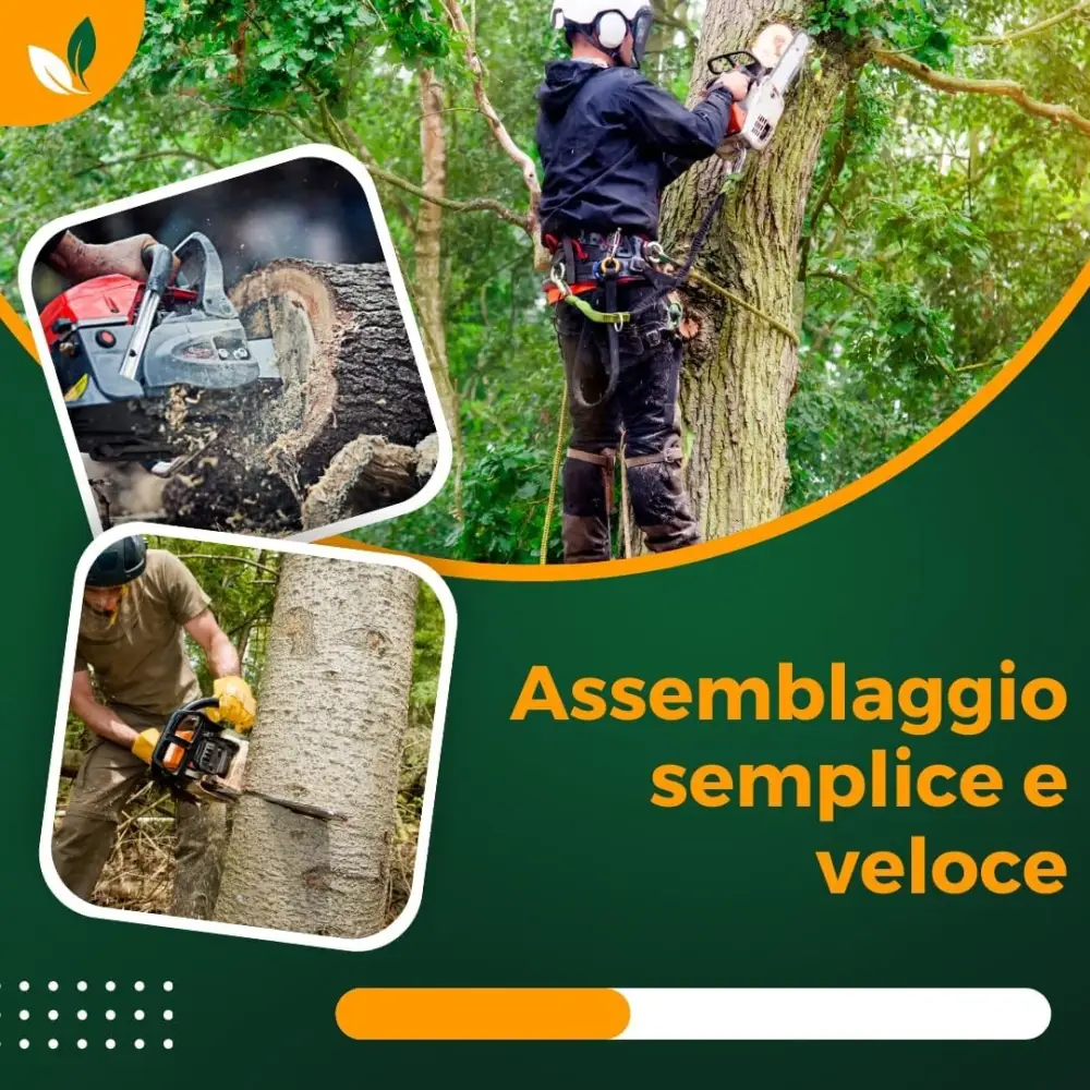 Motosega a Scoppio 52cc con Motore 2 Tempi, Lama da 50 cm e Copricatena per Taglio Professionale Legna e Giardinaggio - DE ROSA SHOP