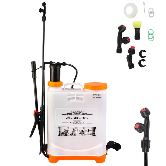 Pompa a Spalla Manuale 16L per Nebulizzazione e Irrorazione – Nebulizzatore a Pressione per Disinfestazione e Giardinaggio con Ugello in Ottone Regolabile