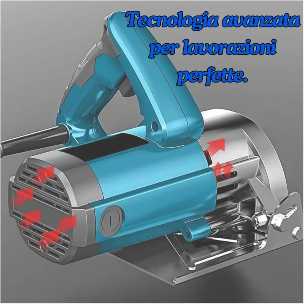 Sega Circolare per Legno, Seghetto Elettrico Multiuso per Legno, Marmo e piastrelle, Potenza 1250W, Lama da 105 mm 4 pollici.