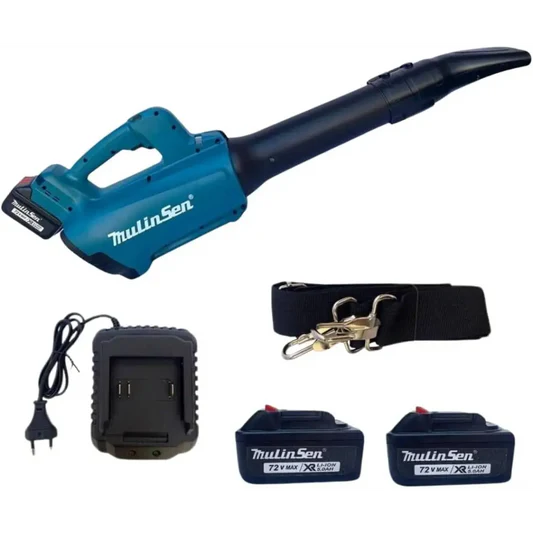 Soffiatore a Batteria per Giardino, Soffiatore Elettrico con 2 Batterie 4.0Ah