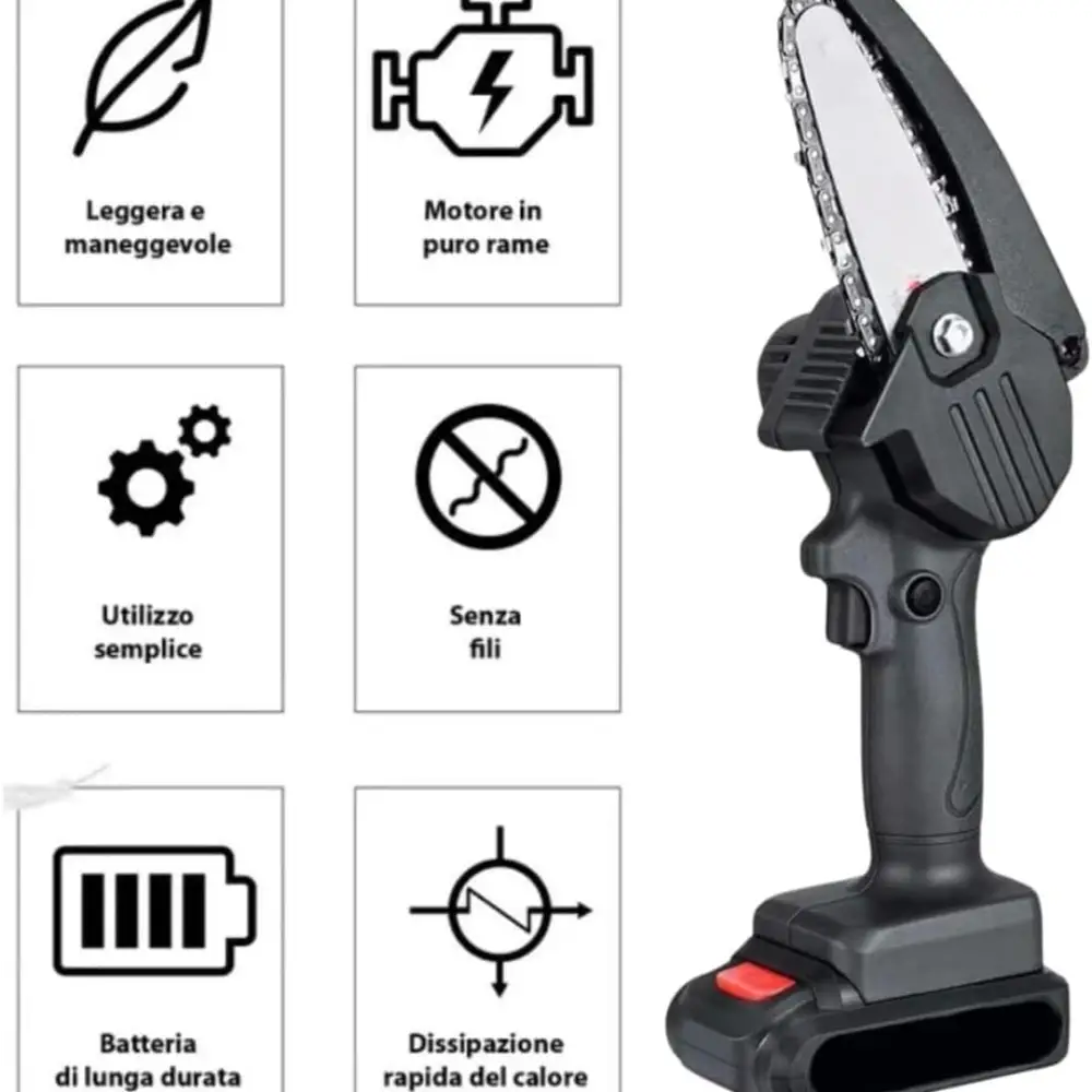 Tagliasiepi a Batteria 72V 5.0Ah con Lama da 50 cm e 2 Batterie, Tosasiepi Elettrico Potente e Leggero, Inclusa Mini Motosega da 6 Pollici per Potatura e Giardinaggio