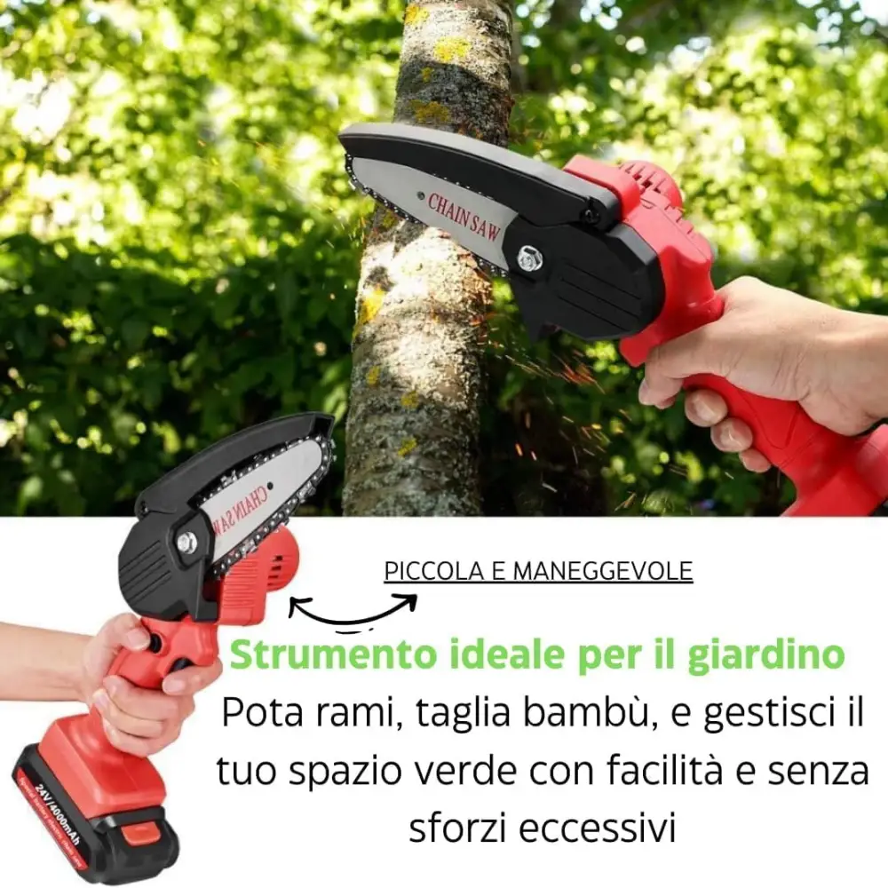 Tagliasiepi a Batteria 72V 5.0Ah con Lama da 50 cm e 2 Batterie, Tosasiepi Elettrico Potente e Leggero, Inclusa Mini Motosega da 6 Pollici per Potatura e Giardinaggio