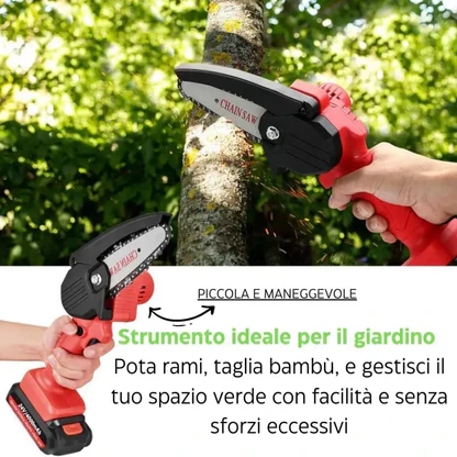 Tagliasiepi a Batteria 72V 5.0Ah con Lama da 50 cm e 2 Batterie, Tosasiepi Elettrico Potente e Leggero, Inclusa Mini Motosega da 6 Pollici per Potatura e Giardinaggio