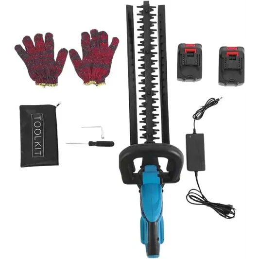 Tagliasiepi a Batteria Per Giardino, Tosasiepi Elettrico Senza Fili Con Lama In Acciaio 52Cm