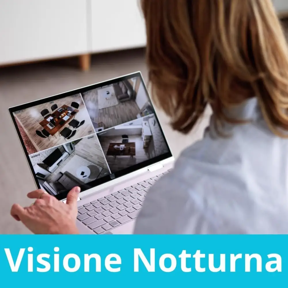 Kit Videosorveglianza Wireless, HD 4 Telecamere WiFi, Sistema IP Remoto con NVR, Supporto 5G e Connessione LAN, Sistema di Sorveglianza con Rivelazione Movimento.