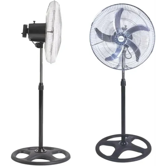 Ventilatore A Piantana Silenzioso, Ventilatore Potente Elettrico In Acciaio Con 5 Pale In Alluminio